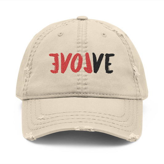 Distressed Evolve Dad Hat -