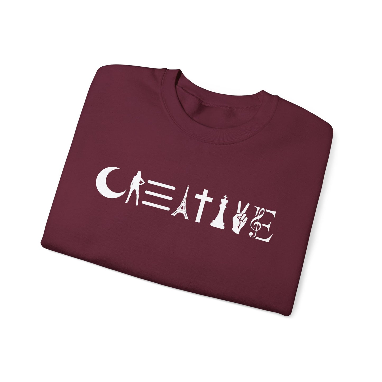 Creative Unisex Crewneck Sweatshirt - Cozy, Artistic, Gift for Artists, Creative Souls, Unique Sweatshirt