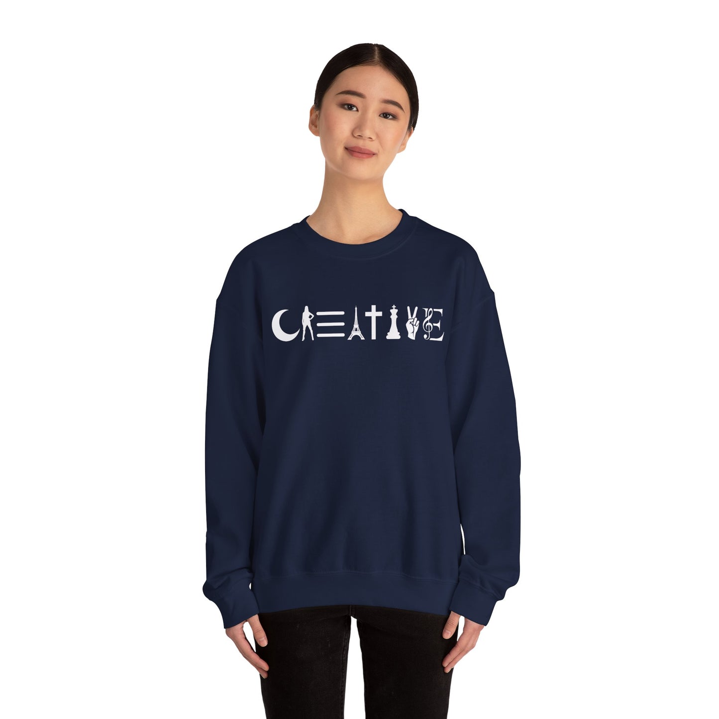Creative Unisex Crewneck Sweatshirt - Cozy, Artistic, Gift for Artists, Creative Souls, Unique Sweatshirt