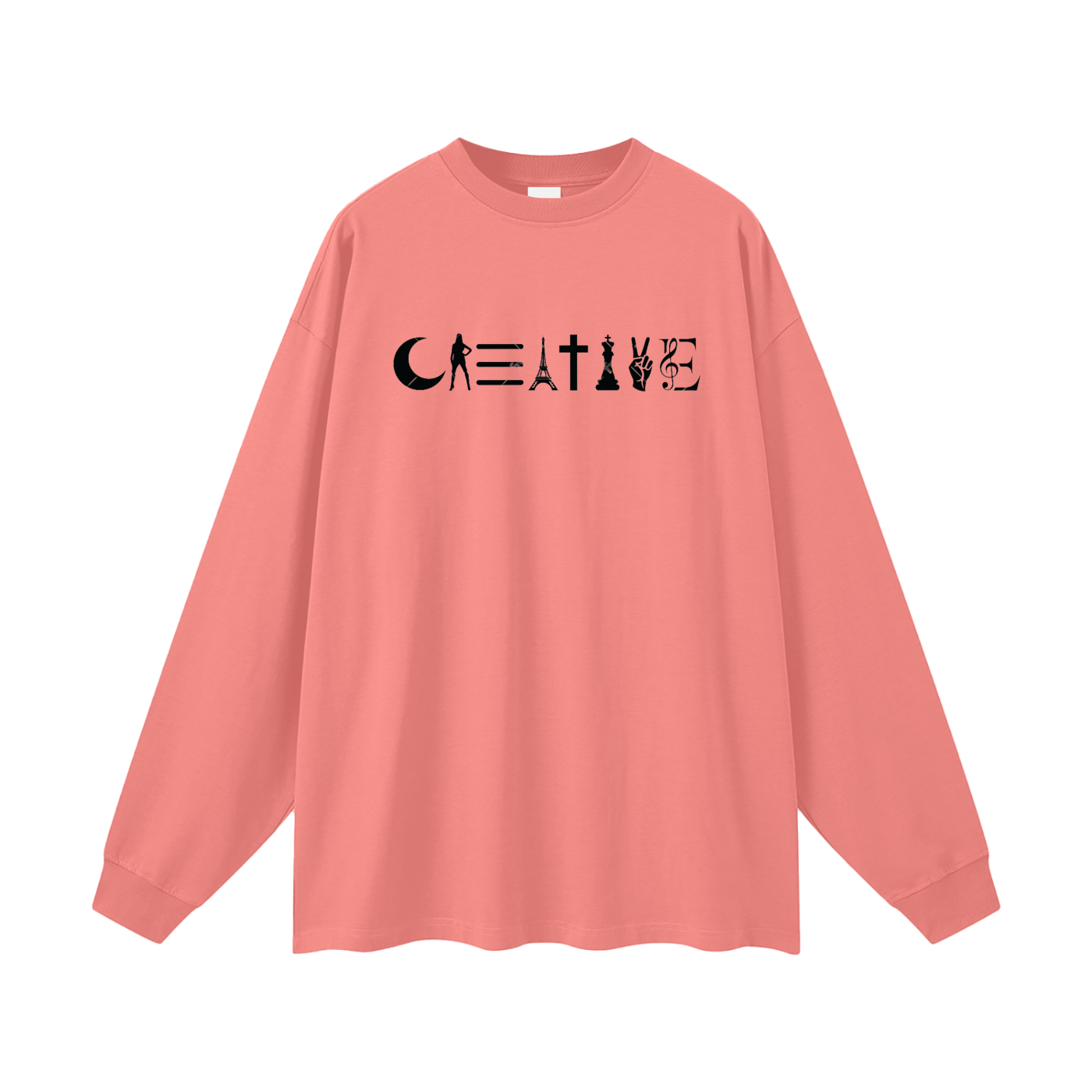 Creative Oversized  Long Sleeve T-Shirt