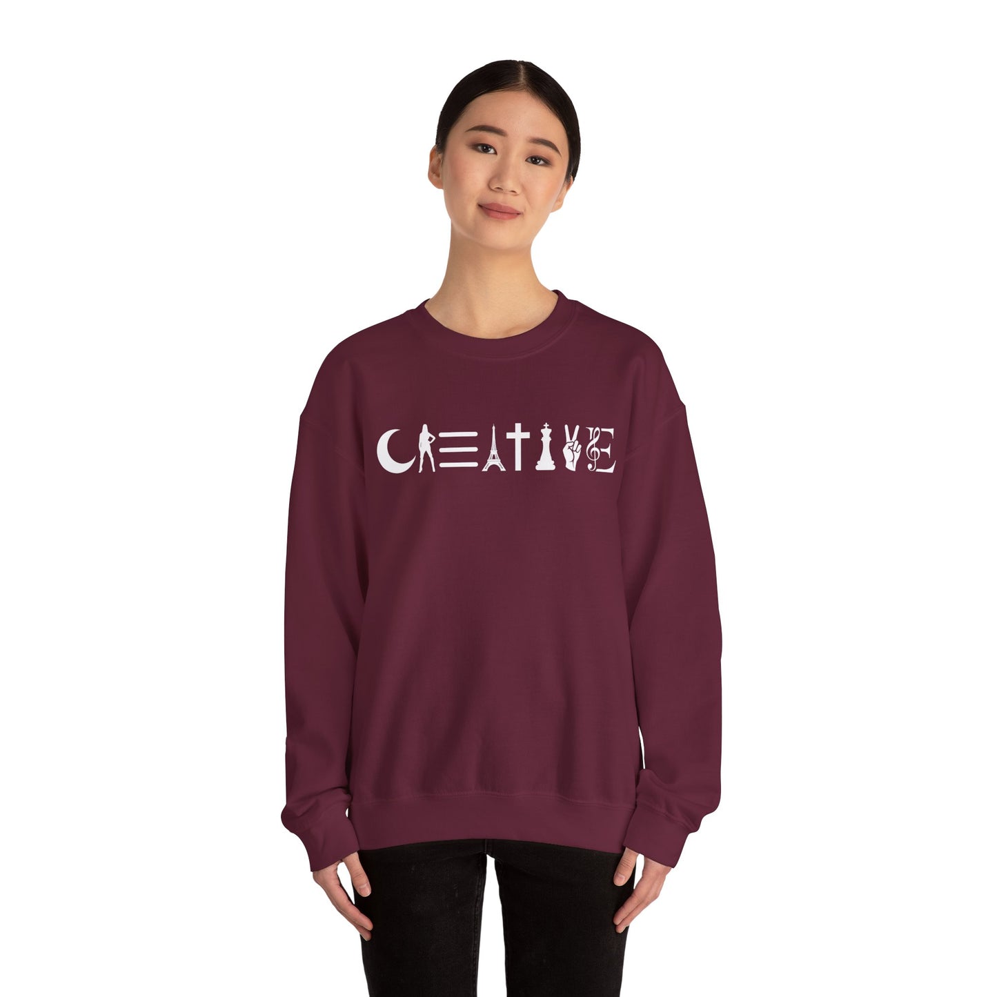 Creative Unisex Crewneck Sweatshirt - Cozy, Artistic, Gift for Artists, Creative Souls, Unique Sweatshirt