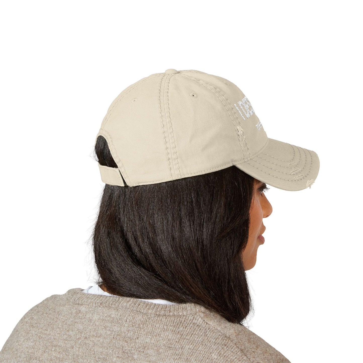 Embroidered Distressed Dad Hat - 'I Deserve to Be Happy Too!'