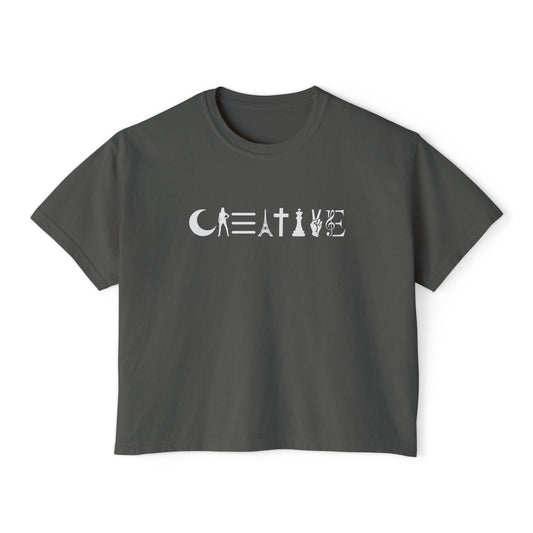 Casual Women's Boxy Tee, Relaxed Fit Top, Everyday Wear, Street Style Apparel, Gift for Her, Summer Fashion
