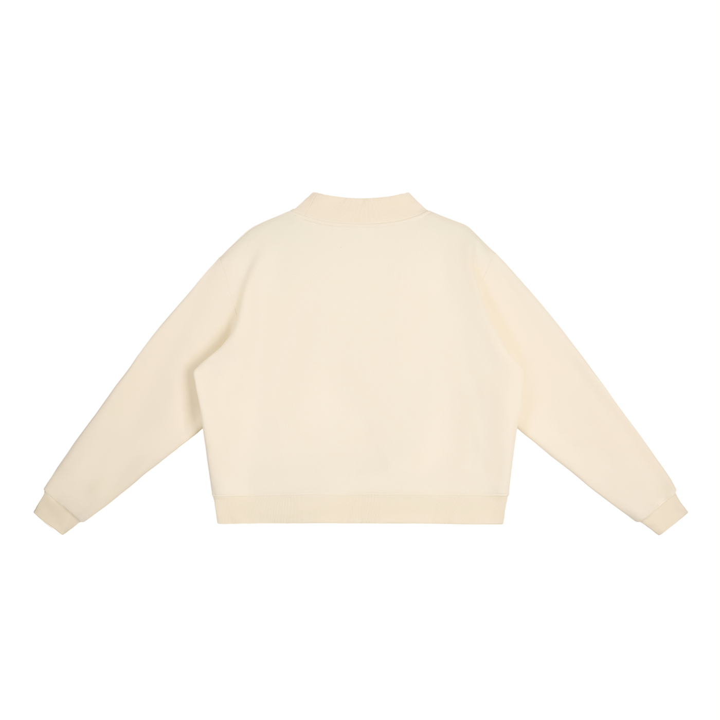 Happiness Essential Fleece Mock-Neck Crew Sweatshirt