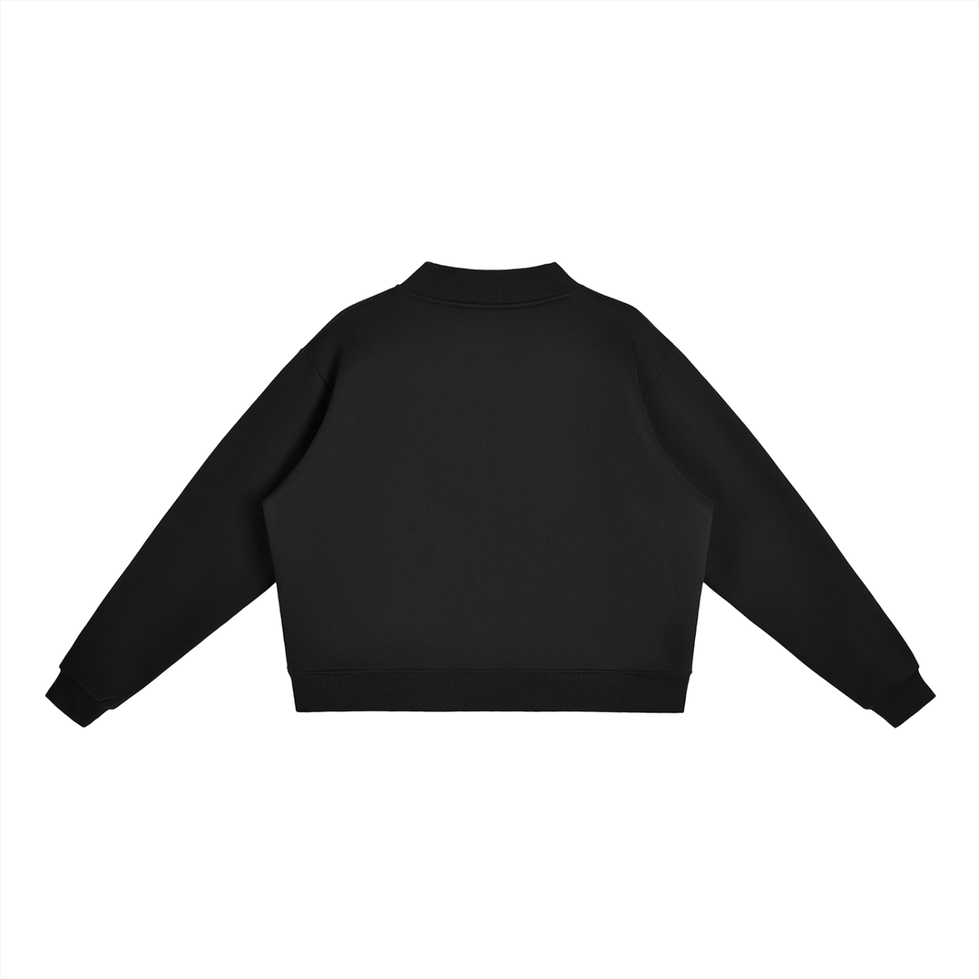 Happiness Essential Fleece Mock-Neck Crew Sweatshirt