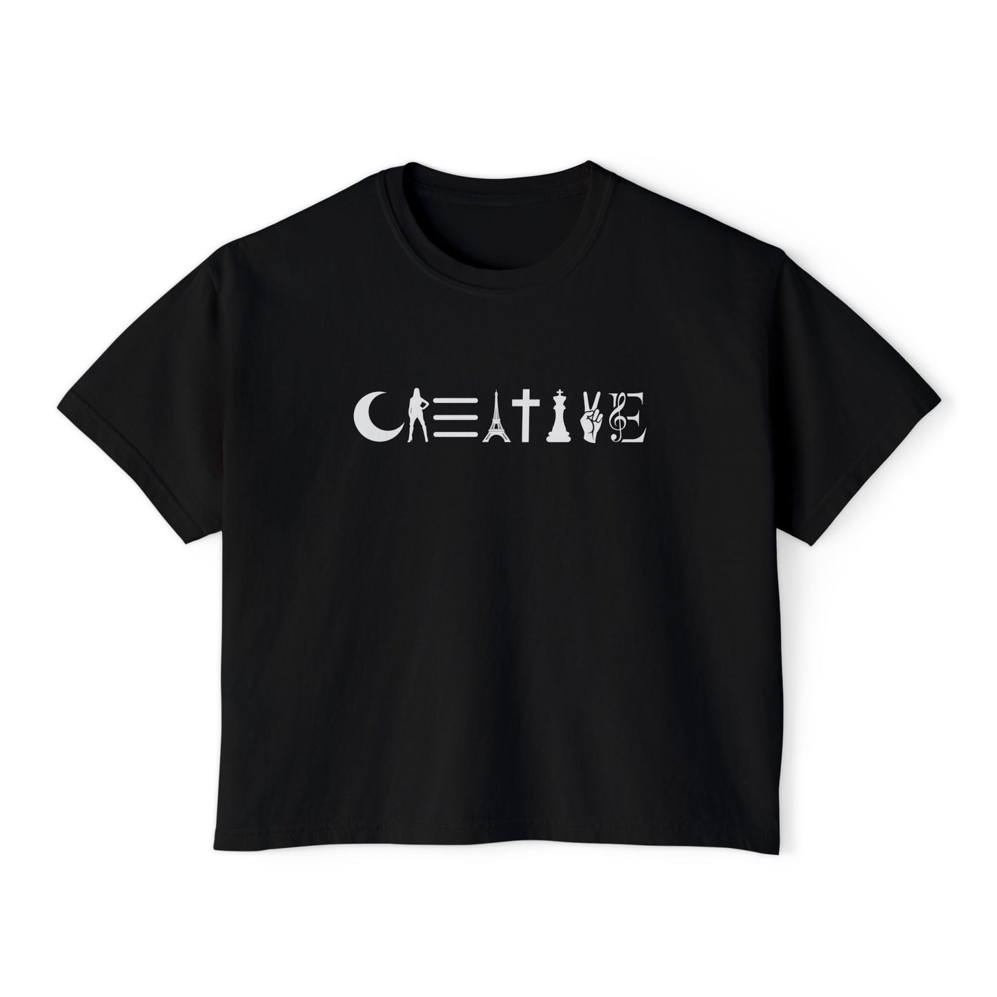 Casual Women's Boxy Tee, Relaxed Fit Top, Everyday Wear, Street Style Apparel, Gift for Her, Summer Fashion