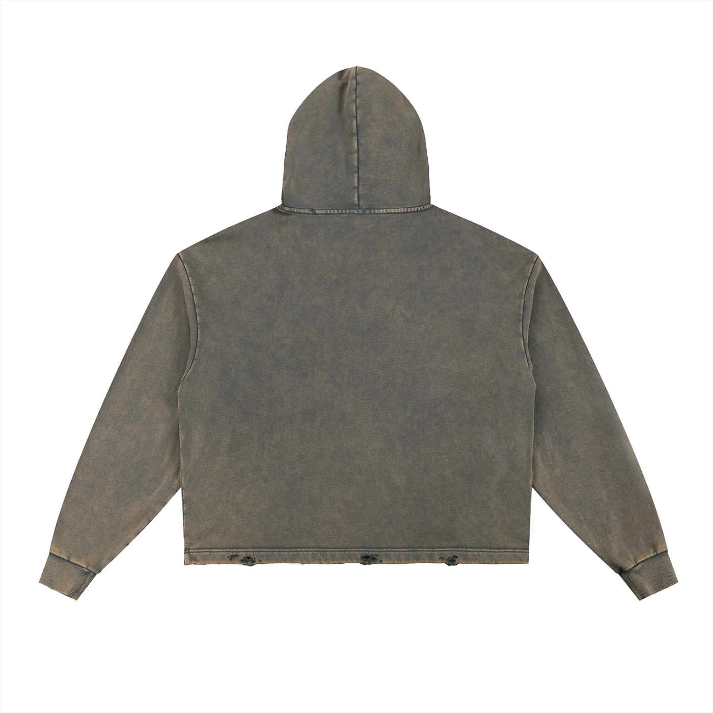 Happiness Vintage Washed Frayed-Hem Hoodie