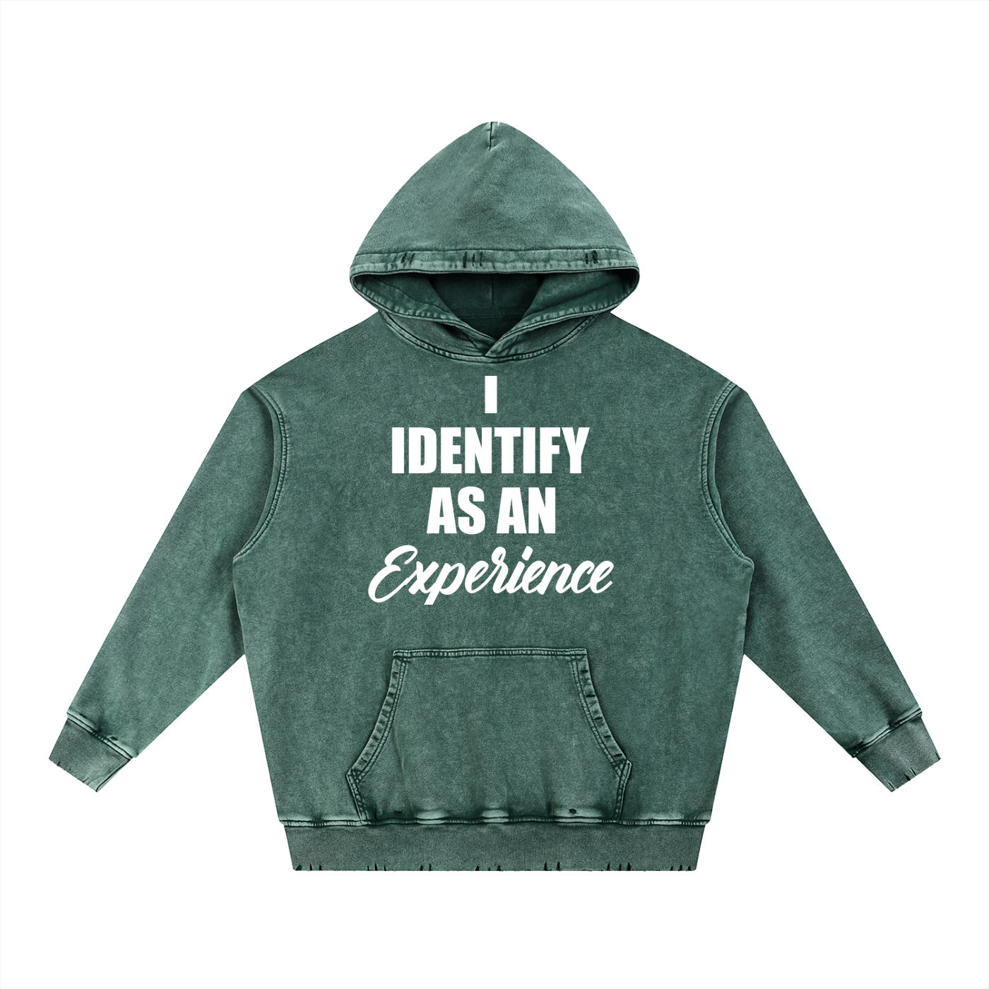 Experience Snow Wash Hand-Frayed Heavyweight  Hoodie