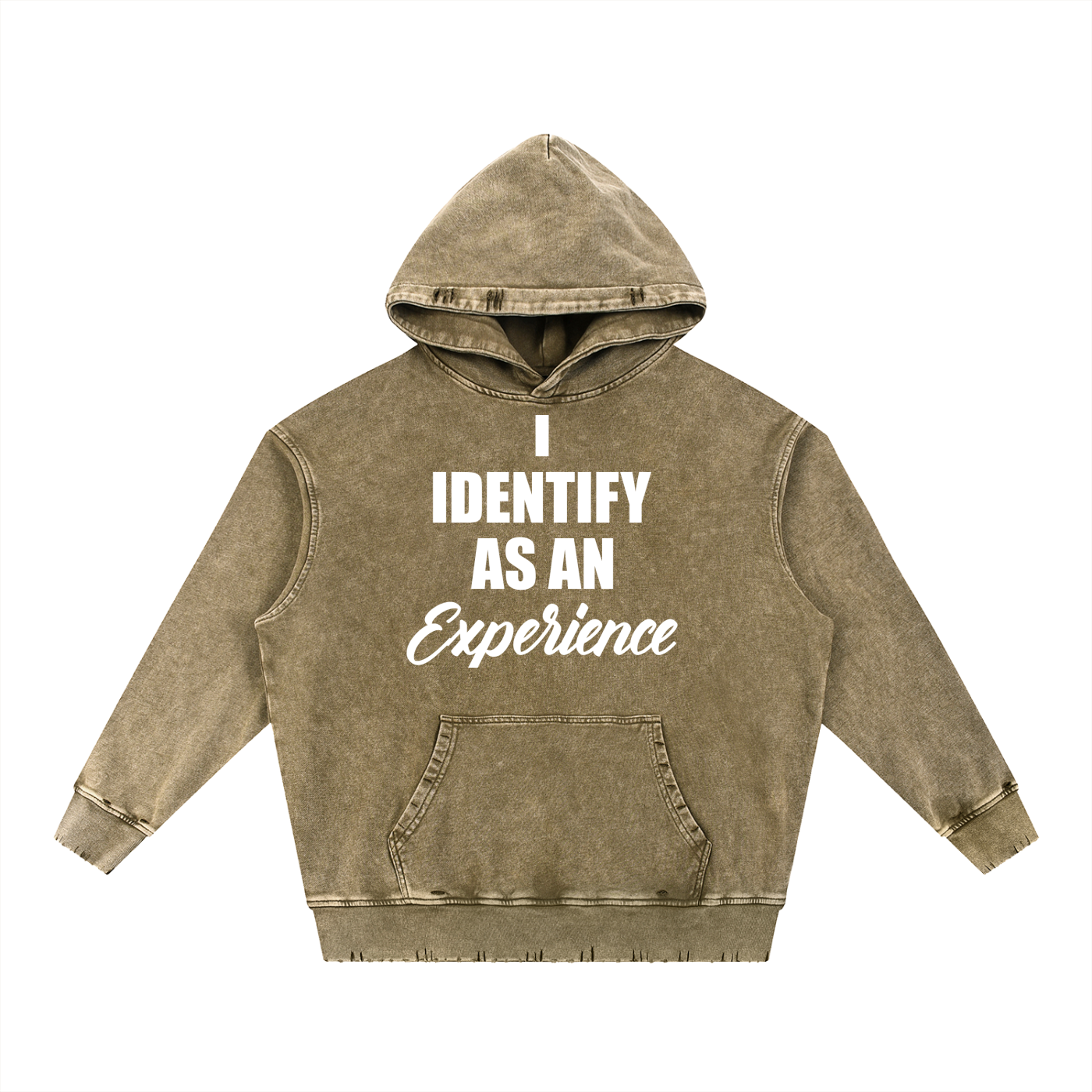 Experience Snow Wash Hand-Frayed Heavyweight  Hoodie