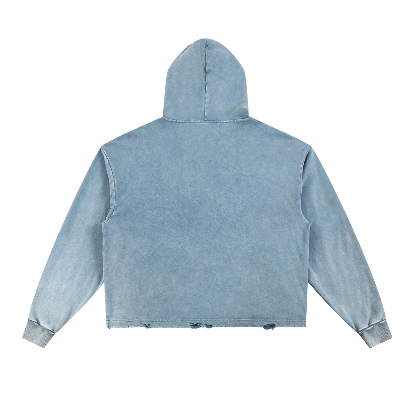 Happiness Vintage Washed Frayed-Hem Hoodie