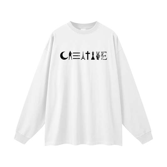 Creative Oversized  Long Sleeve T-Shirt