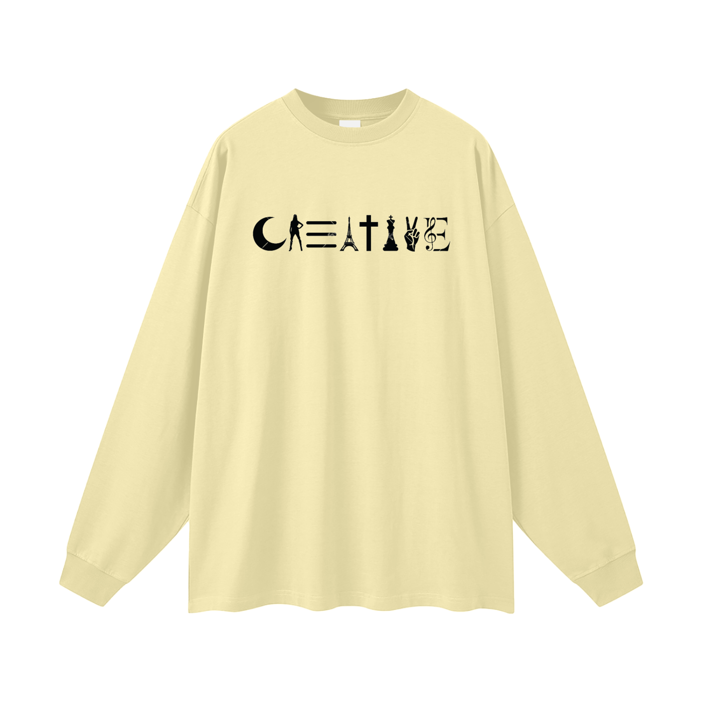 Creative Oversized  Long Sleeve T-Shirt