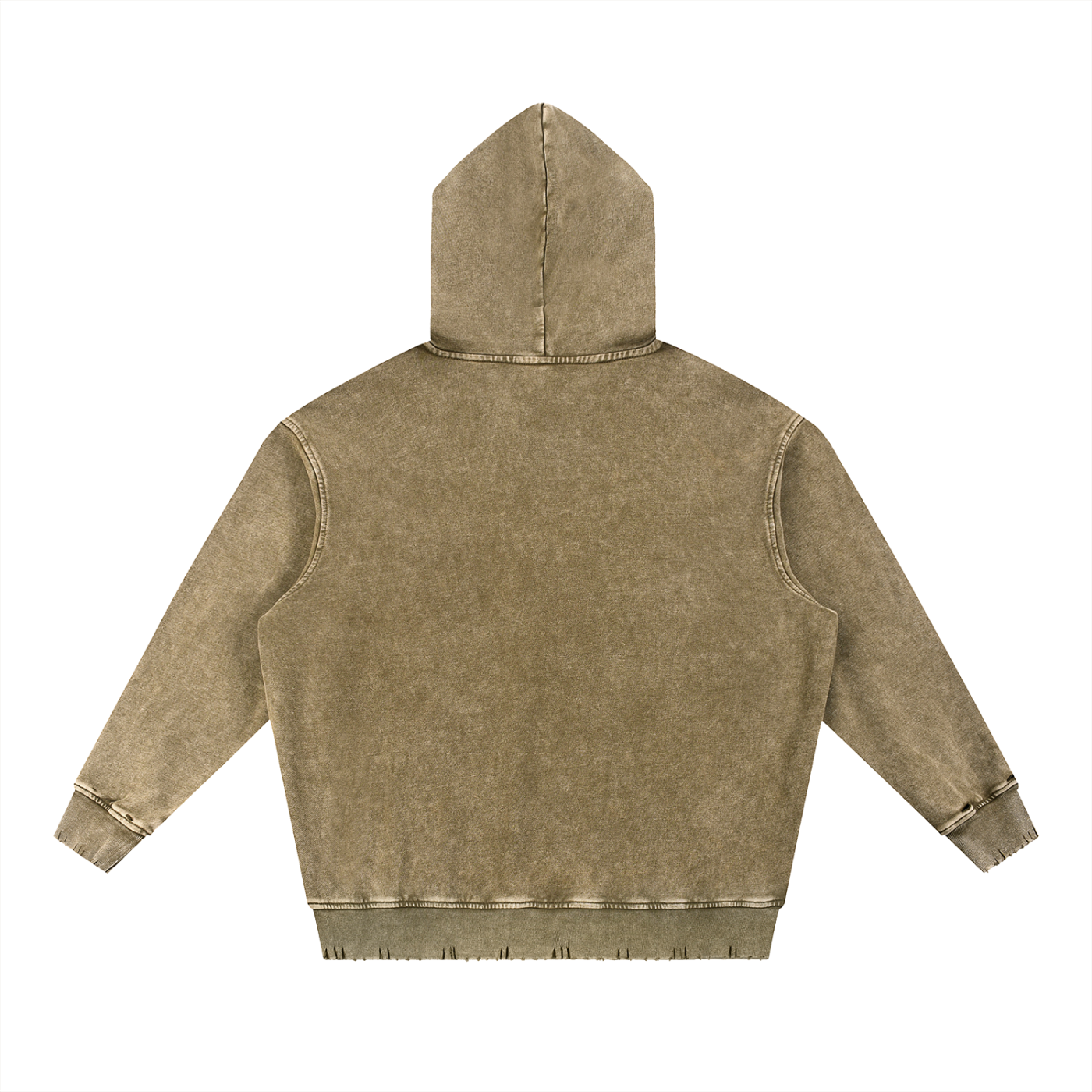 CREATIVE Snow Wash Hand-Frayed Heavyweight  Hoodie